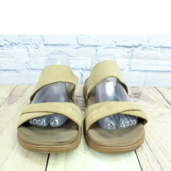 LL Bean Go-Anywhere Brown Leather Slip On Comfort Casual Sandals Size 10 M - Picture 4 of 9